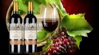 中国十大名酒价格表