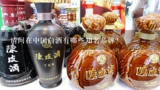 请问在中国白酒有哪些知名品牌？