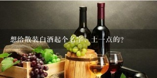 想给散装白酒起个名字，土一点的？