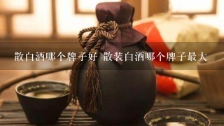 散白酒哪个牌子好 散装白酒哪个牌子最大