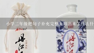 小学二年级把句子补充完整太阳出来了什么什么多么什