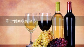 茅台酒回收价格表？