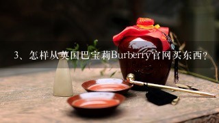 怎样从英国巴宝莉Burberry官网买东西？