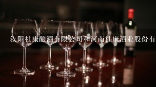 汝阳杜康酿酒有限公司和河南杜康酒业股份有限公司有关系吗？