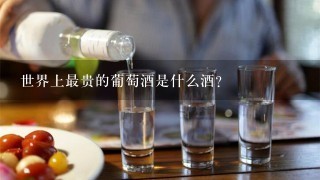 世界上最贵的葡萄酒是什么酒？