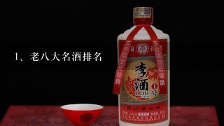 老八大名酒排名