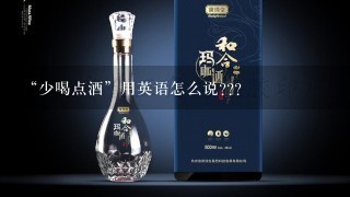 “少喝点酒”用英语怎么说???