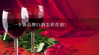 一个新品牌白酒怎样营销？