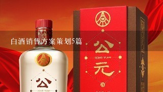 白酒销售方案策划5篇